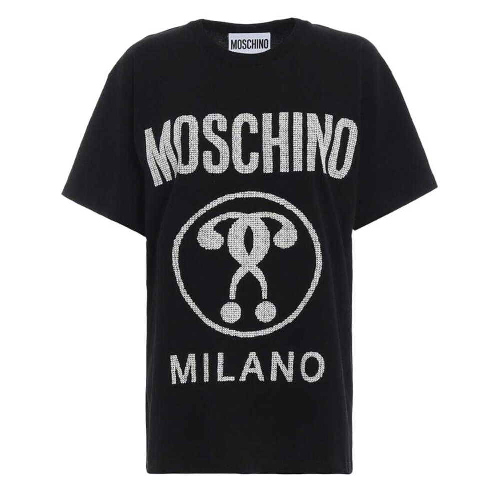 Moschino Mens Question Mark Logo T-Shirt / Black
